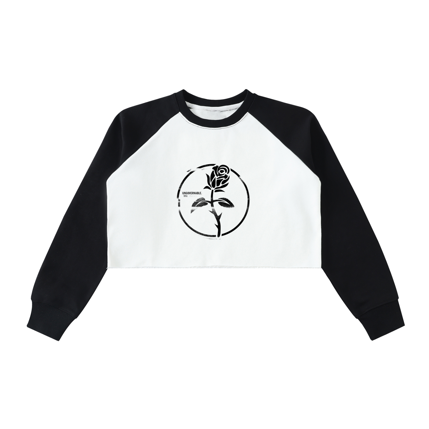 The Black Rose Crop-top Sweatshirt